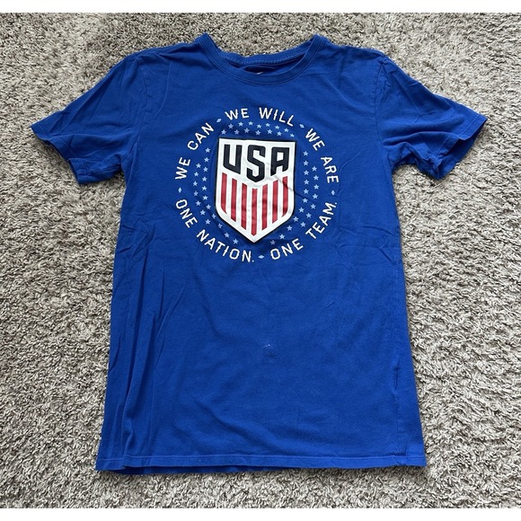 Nike Team USA Soccer National Teams Shirt Adult‎ Small Blue - Picture 1 of 5